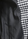 Selen 21Ksl9103 Kapüşonlu Standart Kalıp Kaz Ayağı Desenli Siyah Kadın Kaban