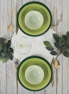 Keramika Ege Degrade Yeşil 12 Parça 4 Kişilik Yemek Takımı