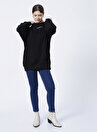 Mavi M1610068-900 Kapüşonlu  Normal Kalıp  Siyah Kadın Sweatshirt