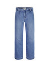 Calvin Klein Ig0Ig01431-Soft Denim  Woven Pants  Normal Bel Skinny Fit Düz Mavi Kız Çocuk Denim Pantolon