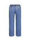 Calvin Klein Ig0Ig01431-Soft Denim  Woven Pants  Normal Bel Skinny Fit Düz Mavi Kız Çocuk Denim Pantolon