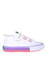 Benetton  BN-30649 177 Beyaz - Pembe Kız Çocuk Keten Yürüyüş Ayakkabısı