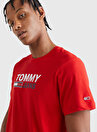Tommy Jeans Bisiklet Yaka Baskılı Kırmızı Erkek T-Shirt DM0DM15379-XNL_TJM CORP LOGO TEE