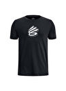 Under Armour Düz Siyah Erkek Çocuk T-Shirt 1376679-001 UA CURRY DROP SHADOW SS