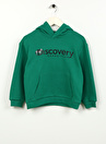 Discovery Expedition Yeşil Kız Çocuk Bisiklet Yaka Oversize Baskılı Sweatshirt D3WG-SWT24