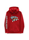 Vans Kırmızı Erkek Çocuk Bisiklet Yaka Uzun Kollu Düz Sweatshirt VN00087W14A1 HOLE SHOT PO