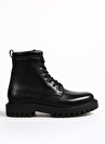 Tommy Hilfiger Deri Siyah Erkek Bot PREMIUM CASUAL CHUNKY LTH BOOT