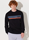 Lee Bisiklet Yaka Siyah Erkek Sweatshırt L232501001 Bisiklet Yaka Sweatshirt