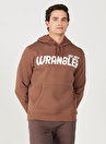 Wrangler Kapüşon Yaka Kahve Erkek Sweatshırt W232257220 Kapüşonlu Sweatshirt