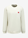 Wrangler Bisiklet Yaka Beyaz Erkek Sweatshırt W661HAW02 Bisiklet Yaka Sweatshirt