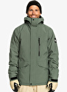 Quiksilver Yeşil Erkek Kapüşon Yaka Regular Fit Waterproof Kayak Montu EQYTJ03266 Mission Solid Jk