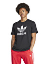 adidas IU2364 TREFOIL Siyah Erkek Yuvarlak Yaka  Normal Kalıp  T-Shirt