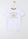 Jack & Jones Baskılı Beyaz Erkek Çocuk T-Shirt JPRBLUDAVE SS TEE SG JNR