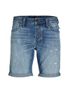 Jack & Jones Slim Fit Mavi Erkek Denim Şort JJIRICK JJBLAIR SHORTS GE 702 SN