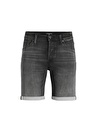 Siyah Erkek Standart Bel Regular Fit Denim Şort JJIRICK JJICON SHORTS SQ 612 I.K SS