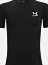 Under Armour Düz Siyah Erkek T-Shirt 1361723-001-UA HG Armour SS