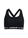 Under Armour Düz Petrol Kadın Sporcu Büstiyer 1369971-449-G Crossback Mid Solid