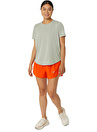 Asics 2012C969-300ROAD SS TOP Yeşil Kadın Bisiklet Yaka Regular Fit Baskılı T-Shirt