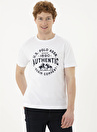 U.S. Polo Assn. Bisiklet Yaka Beyaz Erkek T-Shirt EVLET