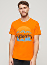 Superdry Bisiklet Yaka Baskılı Turuncu Erkek T-Shirt M1011911AP2T_GREAT OUTDOORS NR GRAP