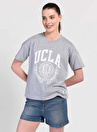 Ucla Gri Kadın Baskılı T-Shirt AVALON