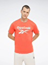 Reebok IU4085   IDENTITY BIG LOGO Turuncu Erkek Yuvarlak Yaka Normal Kalıp T-Shirt