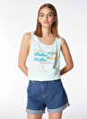 Billabong EBYZT00178_INVERSED TEES Açık Yeşil Erkek Geniş Yaka Regular Fit Desenli Atlet