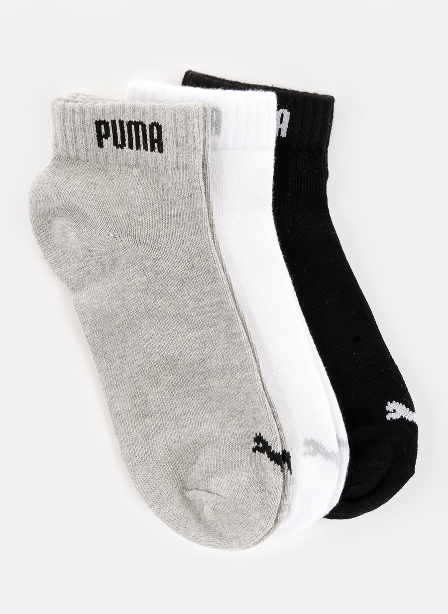 Puma Unisex 3'Lü Gri Spor Çorap