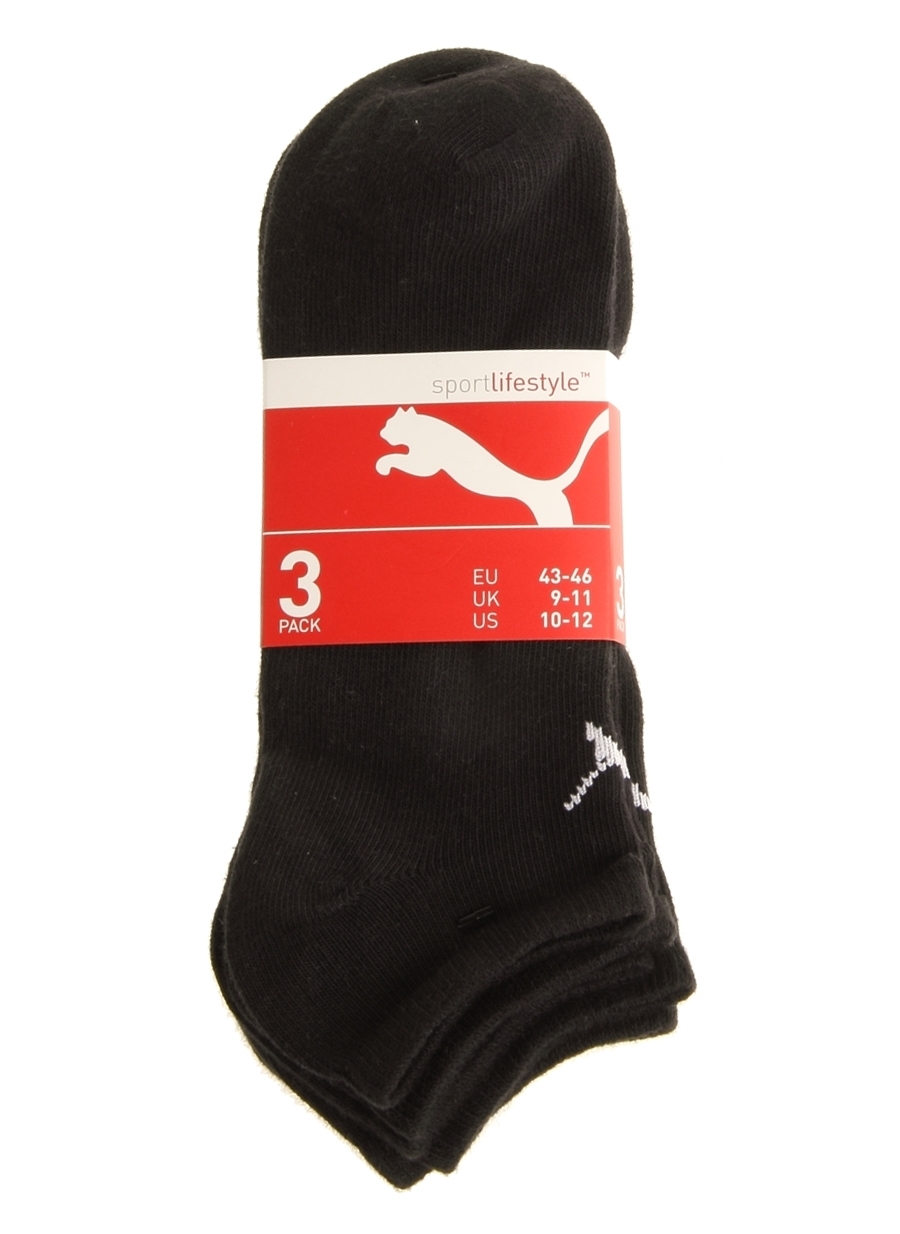 Puma Spor Unisex Siyah Çorap