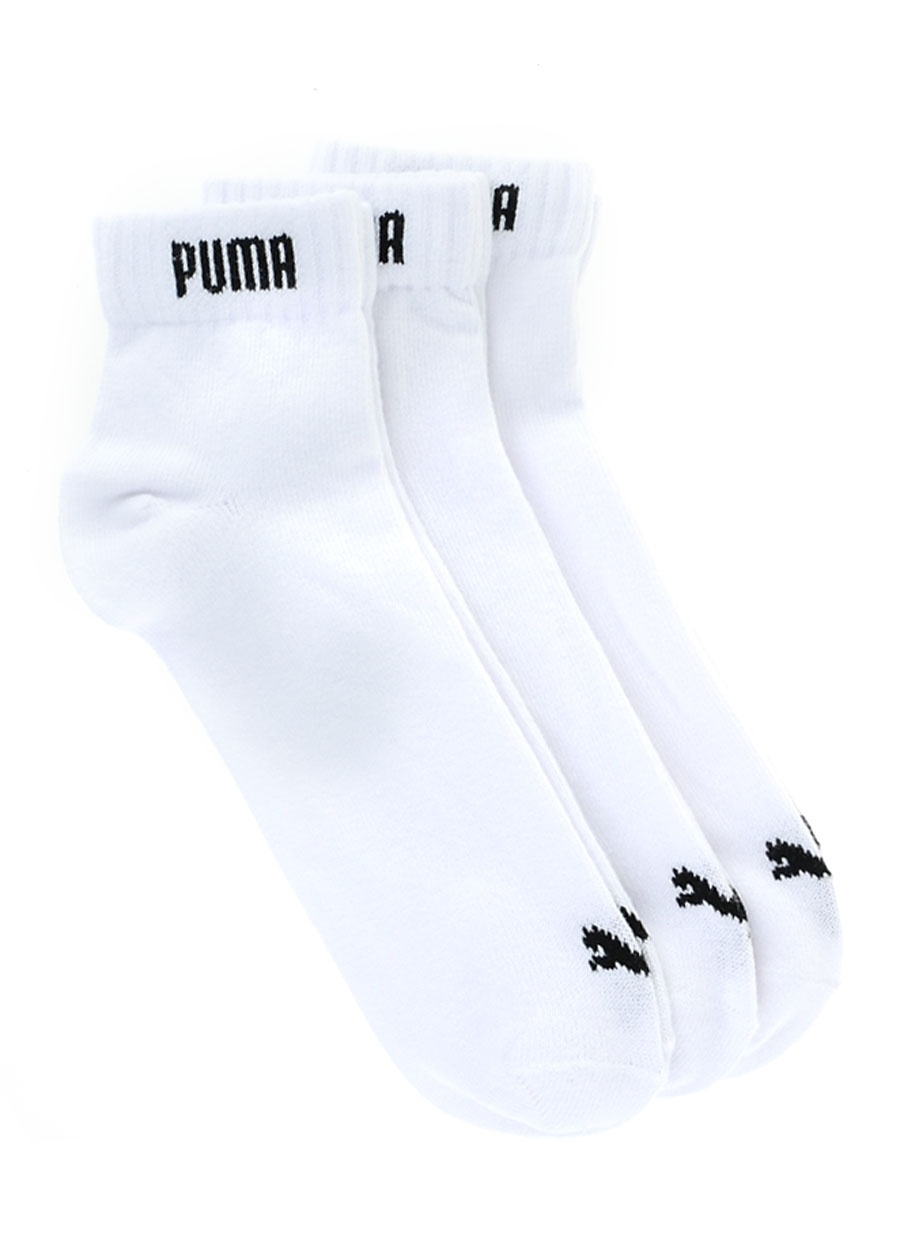 Puma Unisex Beyaz 3'Lü Spor Çorap