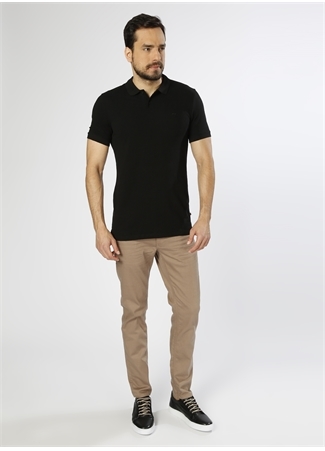 Jack & Jones Polo Yaka Düz Siyah Erkek T-Shirt 12136516 JJEBASIC_1