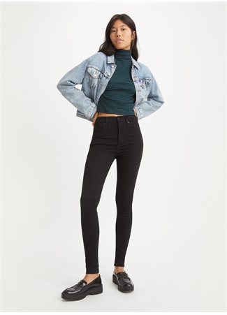 Levis Mile High Siyah Yüksek Bel Extra Skinny Kadın Denim Pantolon SUPER SKINNY BLACK G_11