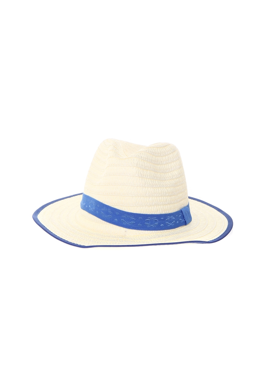 Limon Beyaz - Mavi Kız Çocuk Şapka