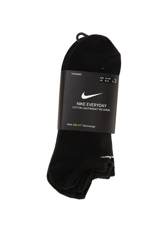 Nike Siyah - Gri - Gümüş Erkek 3Lü Spor Çorap SX7678-010 EVERYDAY LTWT NS 3PR