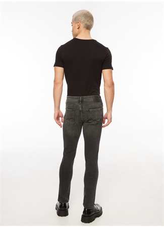 Jack & Jones 12159030_JJIGLENN Siyah Erkek Düşük Bel Slim Fit Denim Pantolon_4