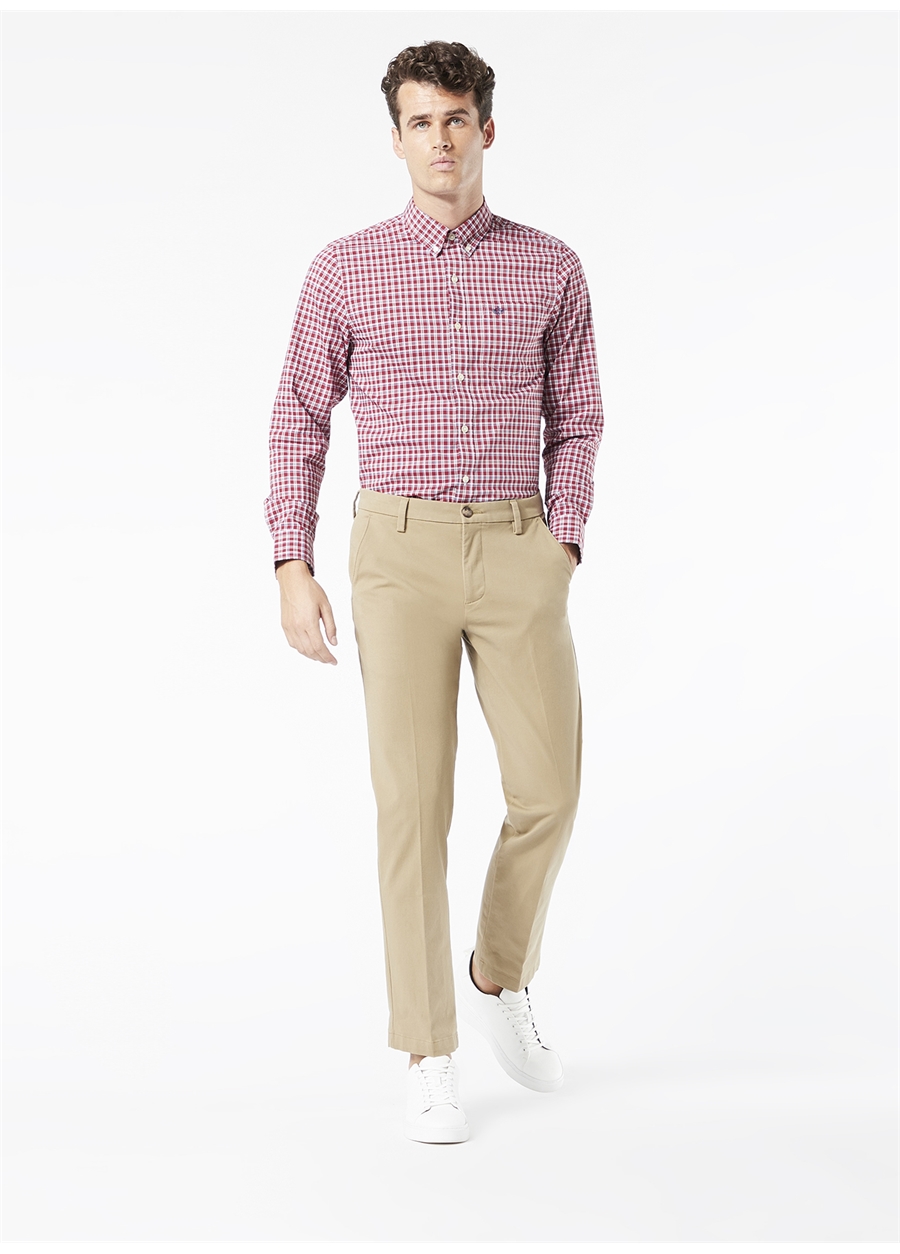 Dockers Straight Erkek Smart 360 Flex Workday Khaki Klasik Pantolon 36272-0001