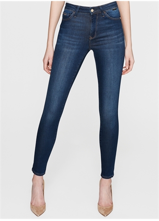 Mavi Yüksek Bel Dar Paça Super Skinny Kadın Denim Pantolon ALISSA Dark Golden_2