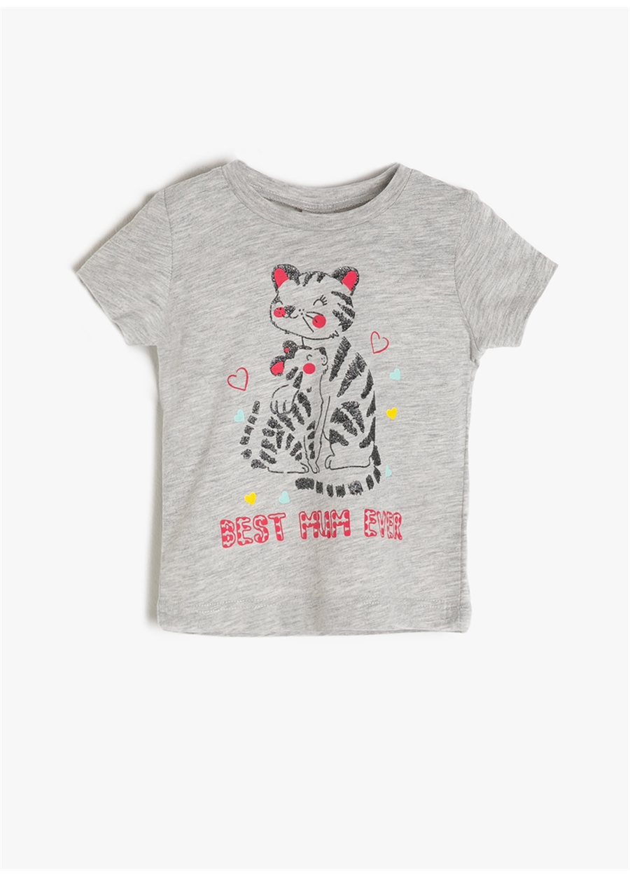 Koton Gri Kız Bebek T-Shirt 9YMG19925OK