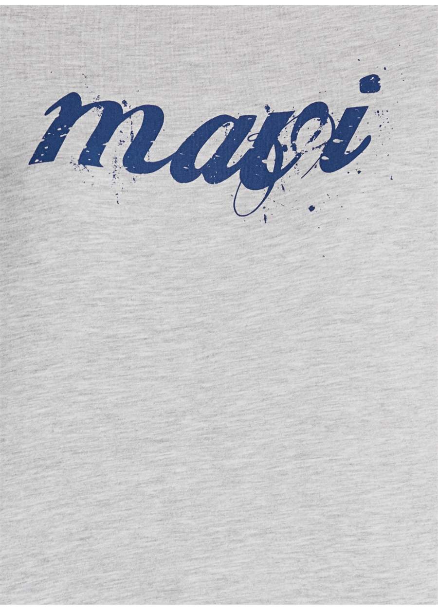 Mavi Mavi Logo Istanbul Gri Melanj T-Shirt_5