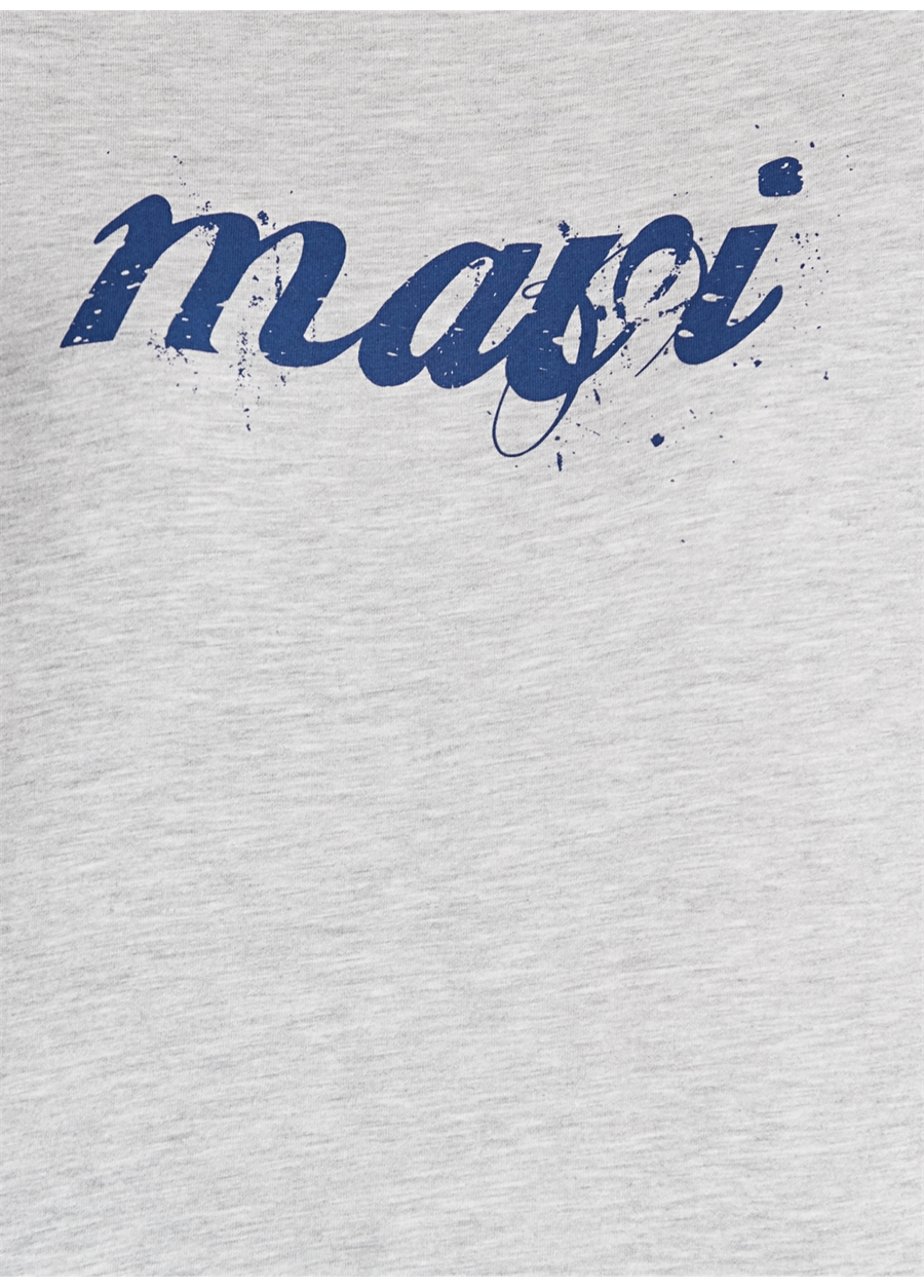 Mavi Mavi Logo Istanbul Gri Melanj T-Shirt_6