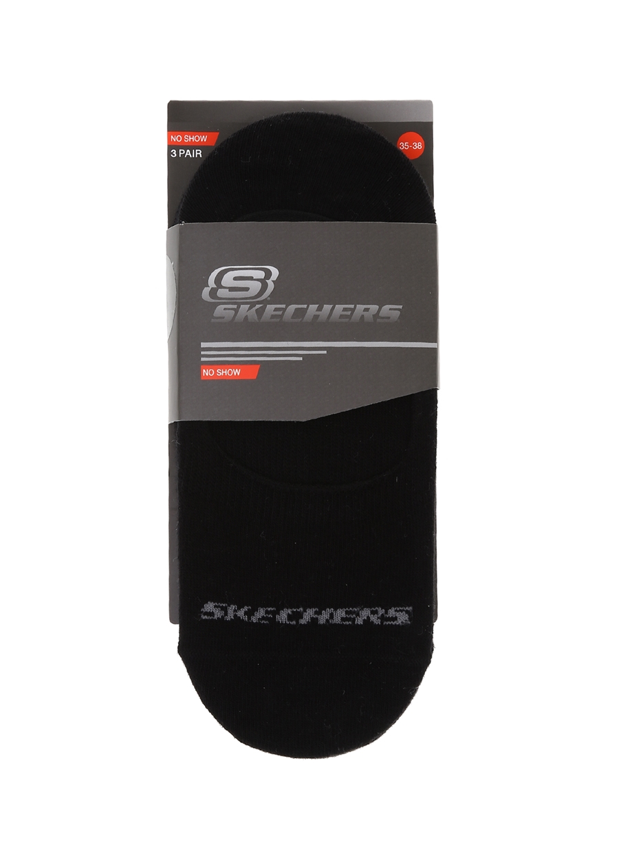 Skechers Siyah Unisex 3Lü Çorap U SKX No Show Socks 3 Pack