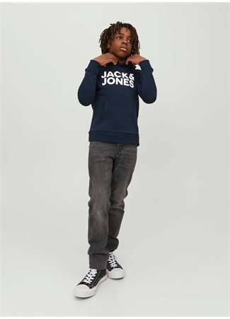 Jack & Jones Erkek Çocuk Lacivert Sweatshırt JJECORP LOGO SWEAT HOOD NOOS JR_4