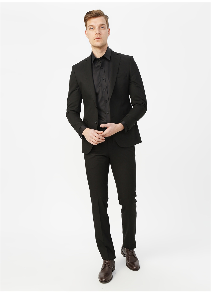 Altınyıldız Classics Normal Bel Slim Fit Siyah Erkek Takım Elbise 4A3010000061