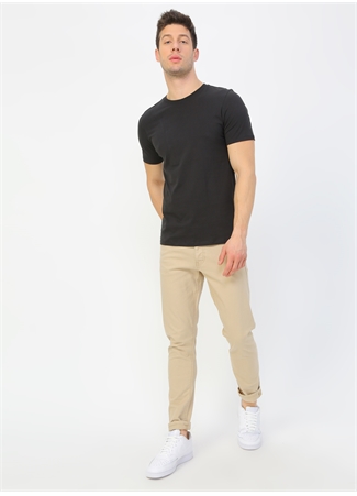 Jack & Jones O Yaka Düz Siyah Erkek T-Shirt 12156101 JJEORGANIC BASIC TEE SS_1