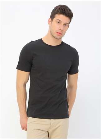 Jack & Jones O Yaka Düz Siyah Erkek T-Shirt 12156101 JJEORGANIC BASIC TEE SS_2