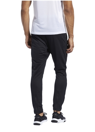 Reebok Fj4057 Wor Knit Pant Bağlamalı Fitted Düz Siyah Erkek Eşofman Altı_2