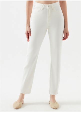 Mavi STAR OFF WHITE Mom Fit Kadın Denim Pantolon 101077-31868_4