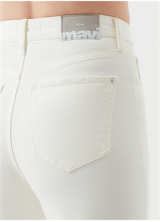 Mavi STAR OFF WHITE Mom Fit Kadın Denim Pantolon 101077-31868_7