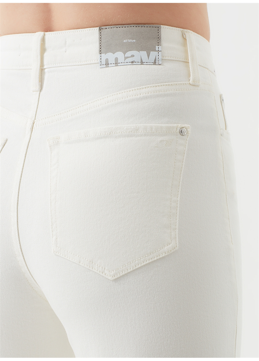 Mavi STAR OFF WHITE Mom Fit Kadın Denim Pantolon 101077-31868_7