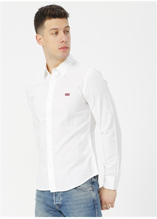 Levis 86625-0002 Ls Battery Shirt Slim Beyaz Erkek Gömlek_3